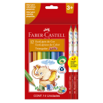 Ecolápis Jumbo Triangular 12 Cores + 2 – Faber-Castell