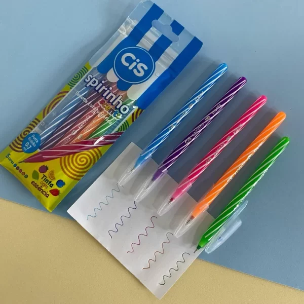 Caneta CIS Spirinho Scents – Estojo com 5 Unidades - Imagem 1